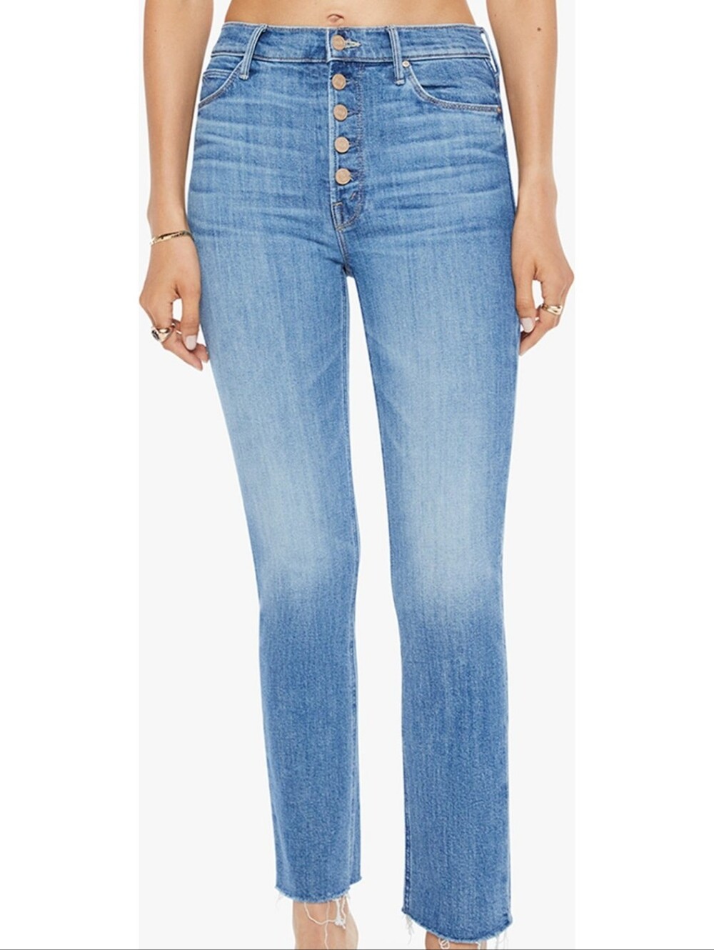 MINT CONDITION!! MOTHER Denim Pixie Dazzler Ankle Fray Jeans Au Revoir SZ 28